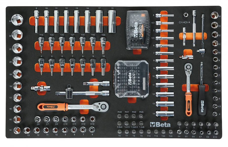 Beta Gereedschapswagen 8 Laden, 398-delig, BW 2400S G8/E-L, Grijs 4 Beta Gereedschapswagen 8 Laden, 398-delig, BW 2400S G8/E-L, Grijs - Afbeelding 4