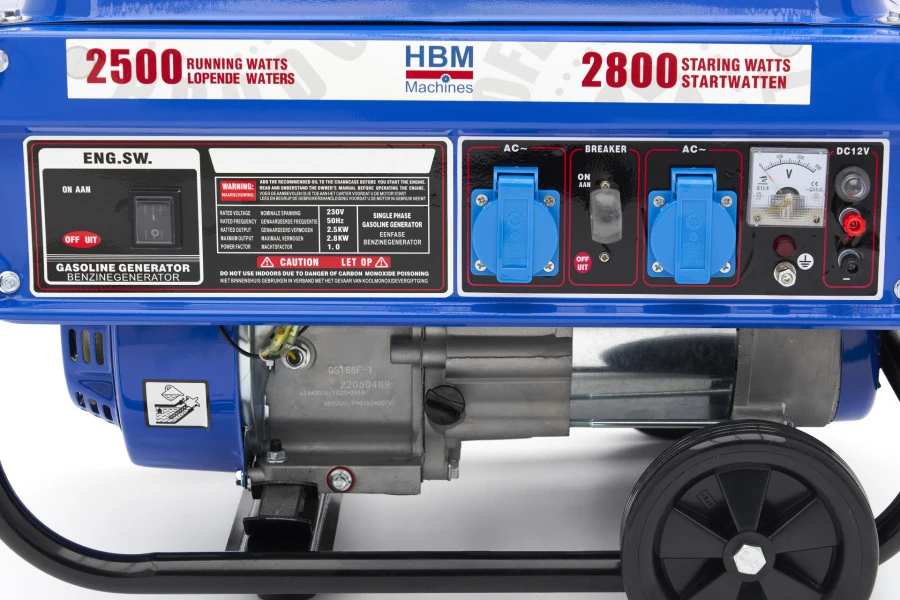 HBM 2.800W Generator Met 208 Cc Benzinemotor, 230V 7 HBM 2.800W Generator Met 208 Cc Benzinemotor, 230V - Afbeelding 7