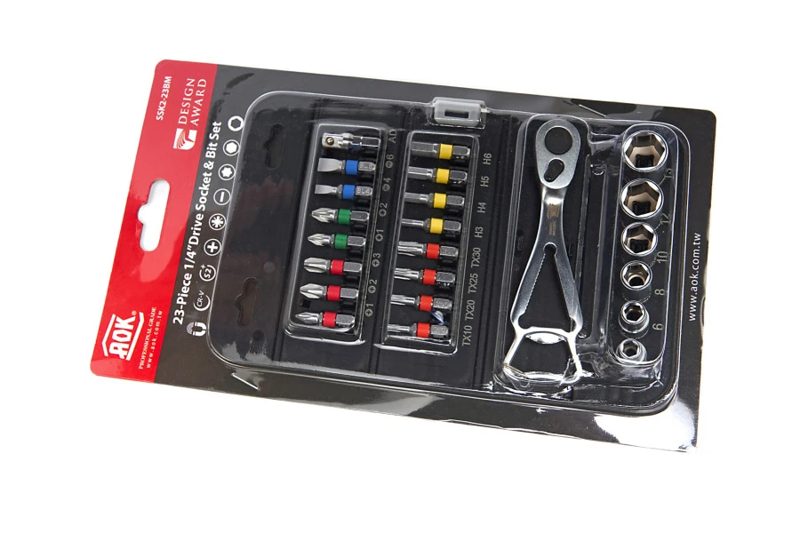 AOK 23 Delige Professionele ¼” Doppenset En Bitset Met Ratel In Handige Opbergetui 8 AOK 23 Delige Professionele ¼” Doppenset En Bitset Met Ratel In Handige Opbergetui - Afbeelding 8